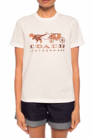 Cream T - shirt with logo Coach - A BATHING APE BAPE x COACH Rexy